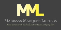 Marissa's Marquee Letters Logo